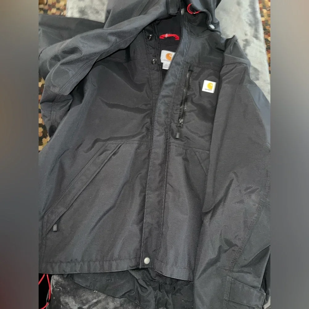 Carhartt Storm Defender Loose Fit Heavyweight Jacket In Black Size XL - Picture 8 of 10